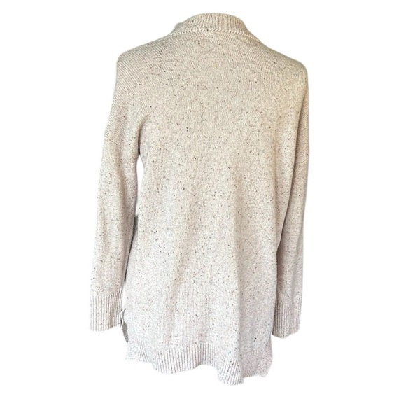 LOFT Cream with Multi Color Specs Cardigan Sweater Size Medium - Picture 3 of 5